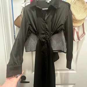 Chic Black Button-Up Dress